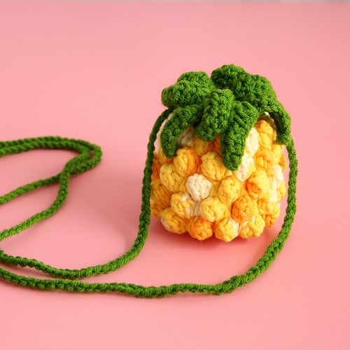 手工编织立夏端午蛋兜airpods收纳包菠萝小鸡幼儿园护蛋任务蛋袋