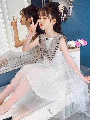 妃蝶轩【满48包邮 】女童连衣裙夏装新款韩版儿童公主裙纱裙8505