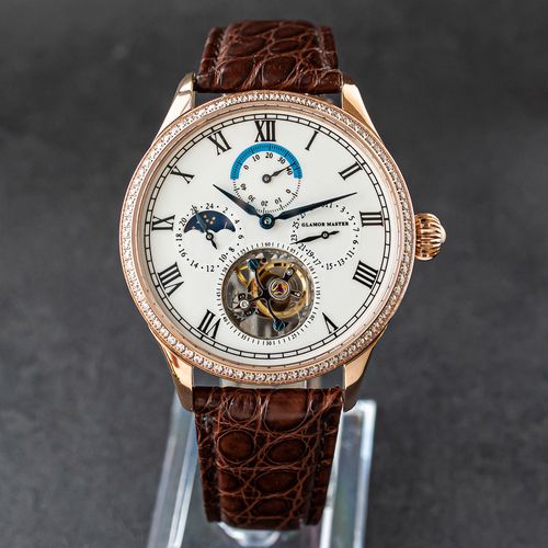 陶瓷时尚海鸥陀飞轮机芯男表蓝宝石鳄鱼皮潮流奢华机械男士手表