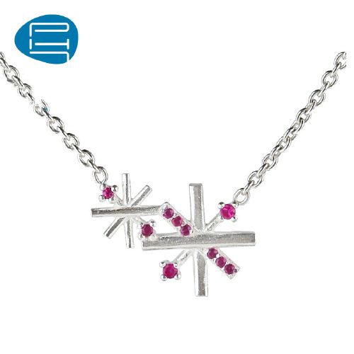 ph7银饰雪花闺蜜银项链女气质百搭吊坠颈链女925银简约时尚锁骨链