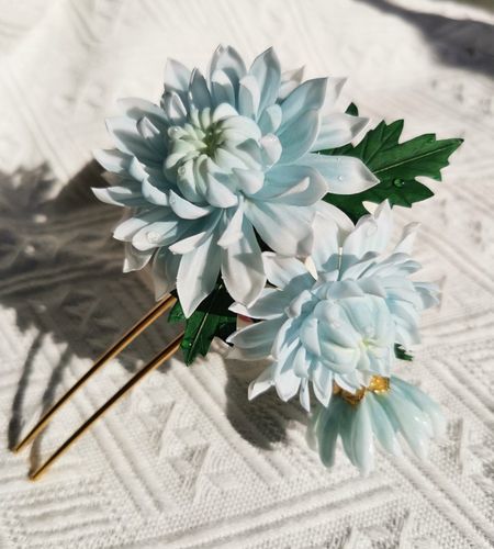 【珠珠通草花】菊花发簪扬州非遗通草花汉服配饰古风发饰国风头饰