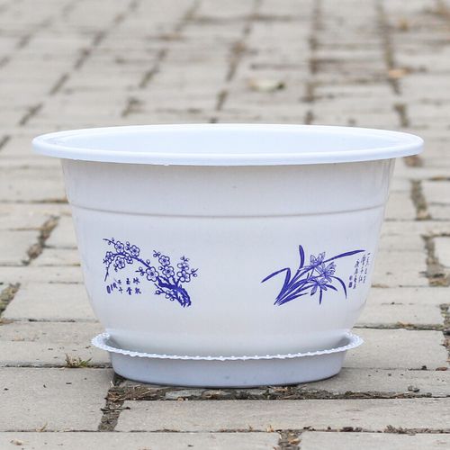 圆形大号特大加厚花盆园艺阳台托盘花盘 600型-口径44厘米(2个的价格)