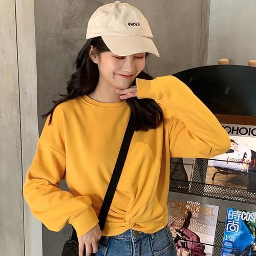 短款卫衣设计感女装小众2019韩版宽松bf慵懒风薄款ins