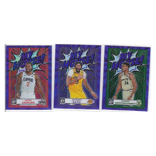 球星卡莱昂纳德安东尼戴维斯字母哥my house紫折帕尼尼20-21optic