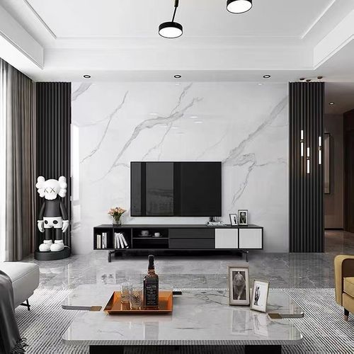 竹木纤维集成墙板电视背景墙装饰壁画网红最新款自装快装护墙板