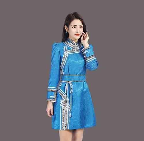 蒙古服装女现代新款蒙古元素日常生活装改良蒙古袍蒙古服族民族风