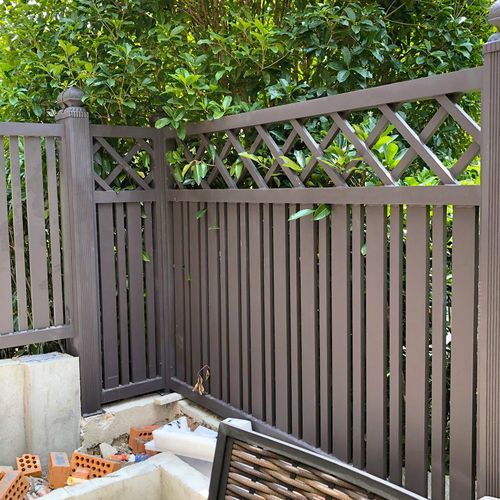 小院栅栏 仿木花园围栏院子栏杆庭院院墙铝合金护栏 上海陆庆铝艺