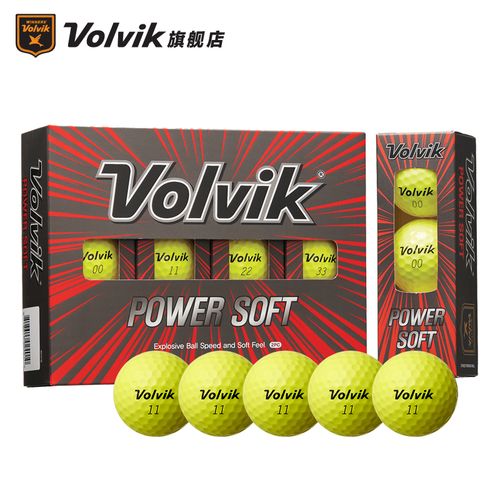 volvik高尔夫彩球powersoft光面两层12粒新手练习远距离golf礼盒礼物