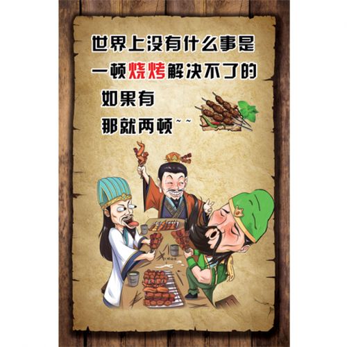 【精选直发】幽默搞笑网红餐厅贴画烧烤串串火锅小龙虾店饭店装饰贴纸