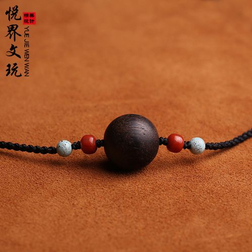 天然越南芽庄沉香转运珠吊坠挂件项链锁骨链男女沉水沉香木保真