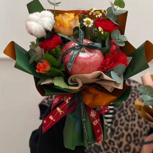 圣诞平安夜草莓鲜花束平安果礼盒同城送长春绿园双阳九台榆树德惠
