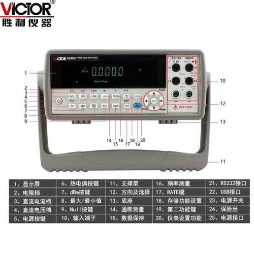 vc8246a台式双显自动量程数字万用表vc8246b高精度数显万能表
