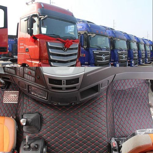 适用于福田欧曼gtl专用皮革脚垫戴姆勒gtl地垫欧曼est全包围大货车