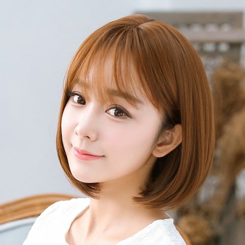 手织头皮波波头套假发短发bobo梨花空气刘海短发整顶假发bobo头