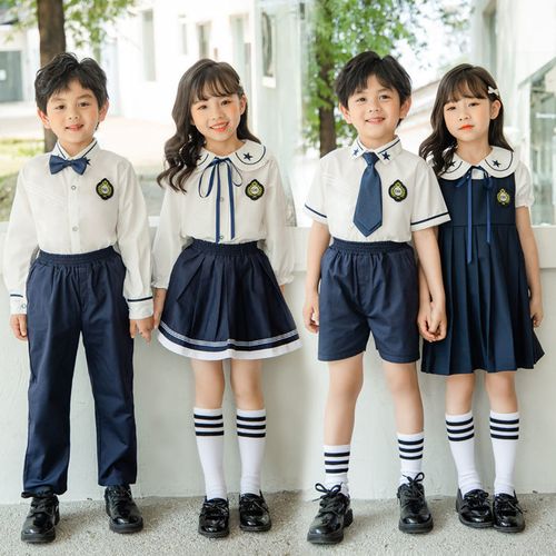 幼儿园园服夏季新款儿童英伦风班服套装小学生校服大班毕业照服装