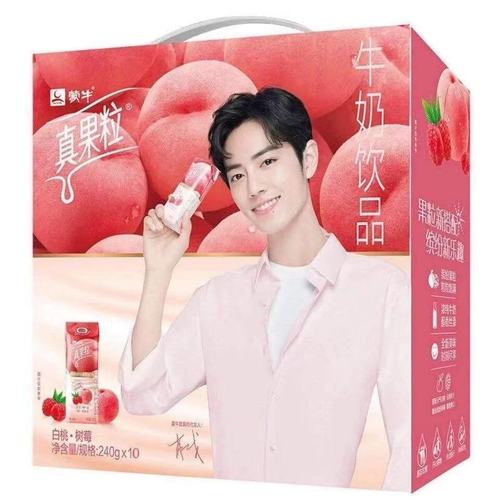 4月新产蒙牛真果粒白桃树莓240g×10盒整箱肖战代言牛奶饮品酸奶