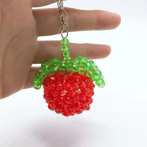 手工串珠成品批发编织苹果挂件圣诞节礼物钥匙挂件包包挂饰