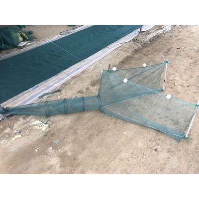铁链防逃网虾鱼栏河网浮球拦河捕鱼x网鱼具河口网具成品袖子网小