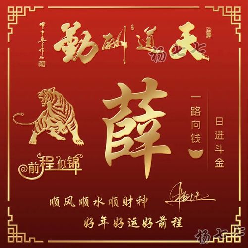 2022微信姓氏头像虎年好运招财个性艺术签名头像制作用自己姓氏