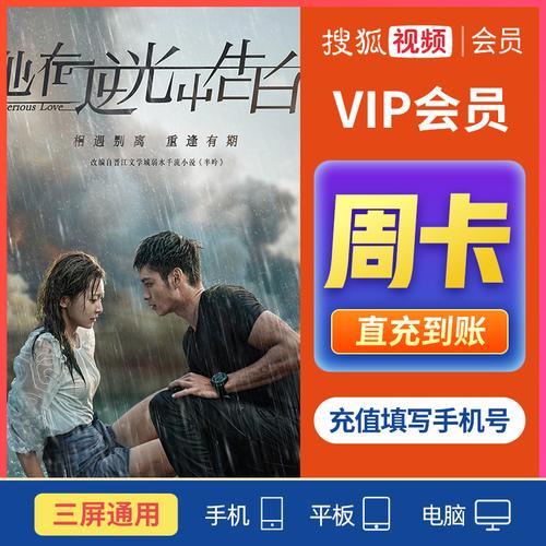 搜狐会员vip会员7天 搜狐视频会员周卡 直充到账填手机 不支持tv端