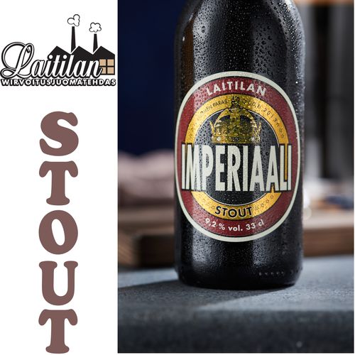 芬兰进口laitilan独特烘烤大麦精酿黑啤帝国世涛stout瓶装*330ml