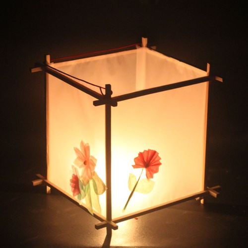 发光中手工宫灯儿童材料diyled仿古灯笼国风纸灯手提制作中秋节.
