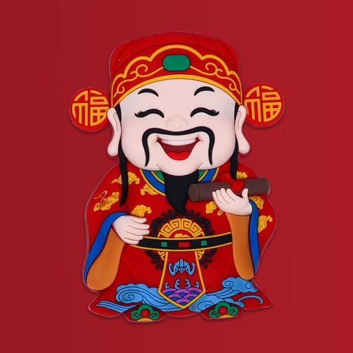 喜庆卡通财神冰箱贴可爱新年门贴创意装饰磁性贴t纪念品福禄寿喜