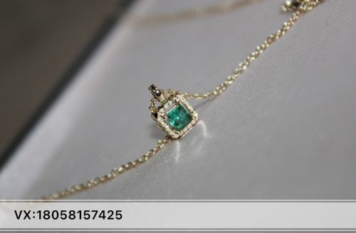定制star je*y祖母绿项链18k黄金哥伦比亚祖母绿钻石锁骨链 au750