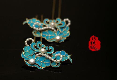 【巧梳妆】染色鹅毛仿点翠发簪手工饰品簪子