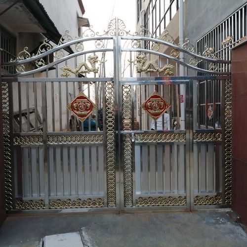 庭院门护栏不锈钢院子大门围墙农村户外大门小区推拉电动欧式门