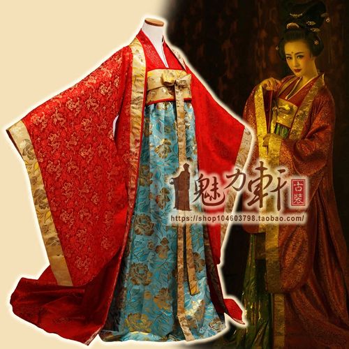 女士古装奢华贵妃服装襦裙唐朝女士服装服装唐代妃子