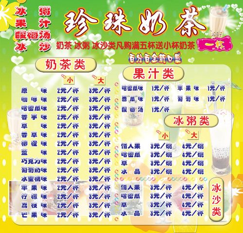 59版画海报展板喷绘贴纸图片珍珠奶茶101珍珠奶茶报价