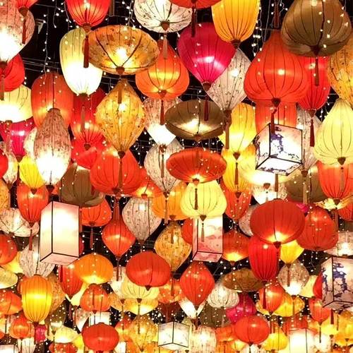 2022虎年元宵小花灯庙会灯笼古风悬挂元宵节赏花灯宫灯元宵挂饰新年