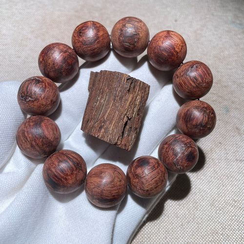 海南大叶降真香黄金甲手串精品2.0老料降真香木料文玩手链佛珠