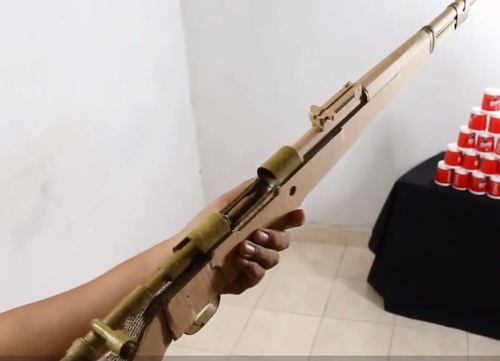 diy套装亲子制作 纸板枪  98k 可发射  图纸