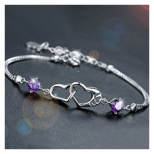 小香风潮流女款幸福信号双心手链欧美饰品爱心手链手饰品女