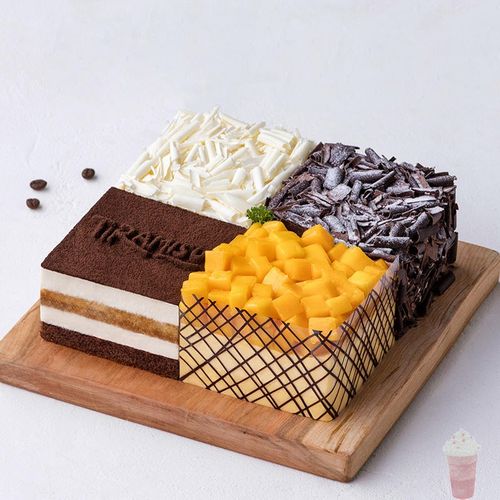 幸福西饼四重奏榴芒双拼慕斯蛋糕榴莲水果鲜奶油深圳全国同城配送