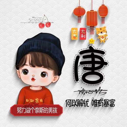 2022大吉大利微信姓氏头像虎年大吉个性签名头像制作用自己姓氏做