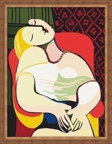 佳彩天颜 diy数字油画成人减压油彩画客厅人物抽象名画 毕加索 梦