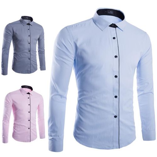 男士长袖衬衫 new long sleeve shirt men"s casual button shirt