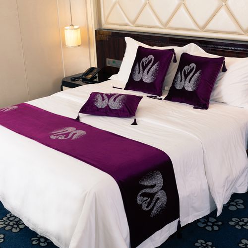 欧式床旗宾馆高档酒店奢华家用搭巾床上五星级专用民宿客栈床尾巾