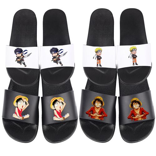 拖鞋男动漫海贼王路飞火影忍者鸣人柯南男女学生卡通防滑时尚拖鞋