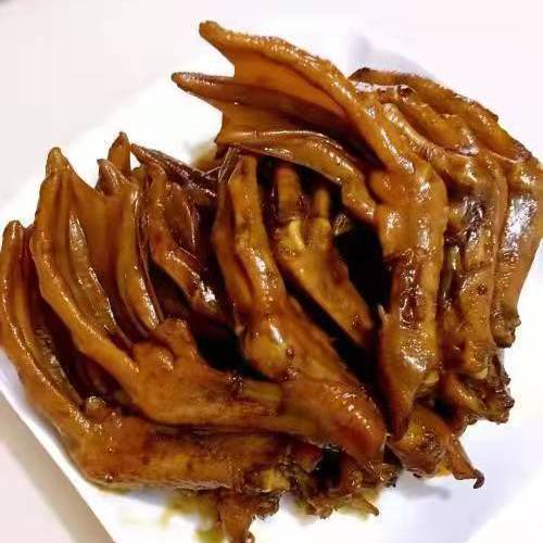 五河特产 大巩山鹅爪熟食卤味真空即食卤鹅爪10支380克