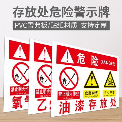 周知卡告知卡车间仓库危险化学品标签标示标志工业危废存放处暂存处