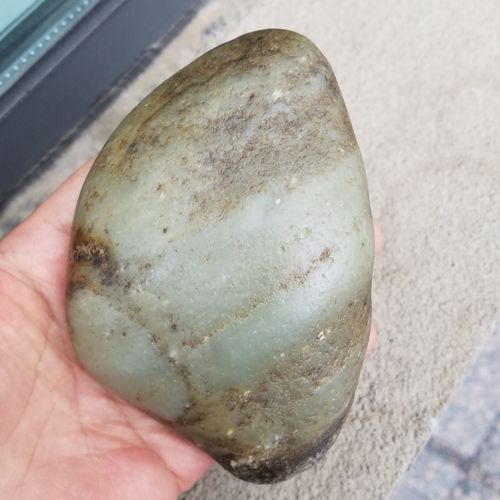 细肉纯肉和田玉原石籽料山料新疆和田玉毛料玉料713克