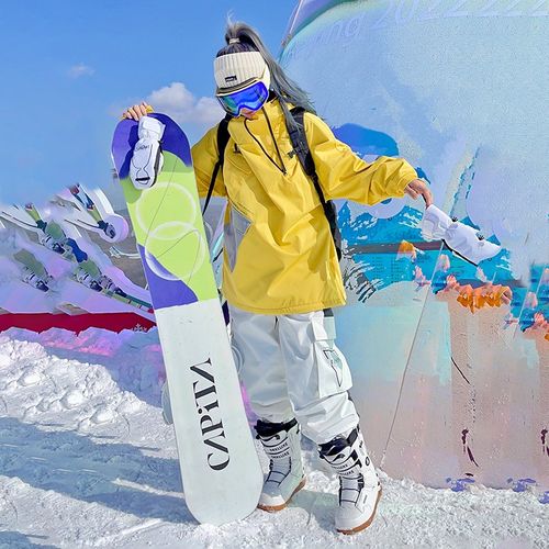 雪怡派2122单板滑雪服套装滑雪裤潮牌个性拼接雪服男女防风防水韩国风