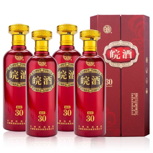 厂家直销包装盒装安徽名酒41度皖酒原窖30年封藏500ml四瓶装原浆