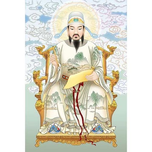 文昌帝君画像 文曲星助学神文魁星君图道教 居家供奉 相纸塑封