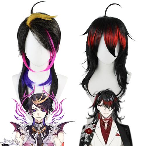 luxiem彩虹社cos假发mysta主播vtuber ike eveland shu假发yamino