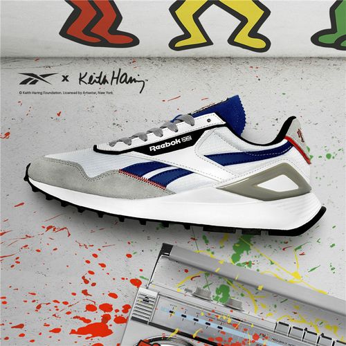 正品锐步reebok x keith haring  legacy az联名街头涂鸦跑步鞋男